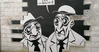 Mur peint "Réalité, Sortie de Secours"