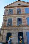 Mur peint "Lucky Luke, les Dalton et Jolly Jumper"